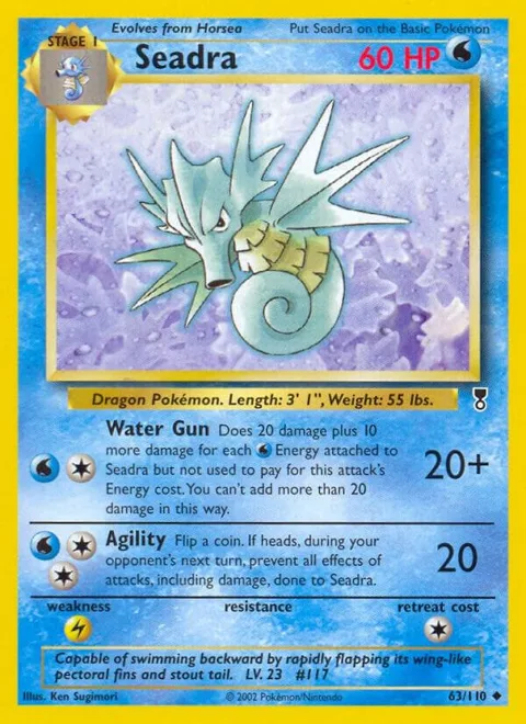 Seadra #063/110 Pokémon card from Legendary Collection