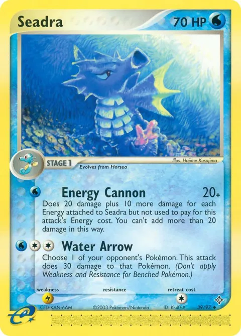 Seadra #39/97 Reverse Holofoil Pokémon card from EX Dragon