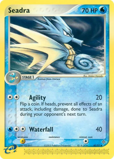 Seadra #40/97 Pokémon card from EX Dragon