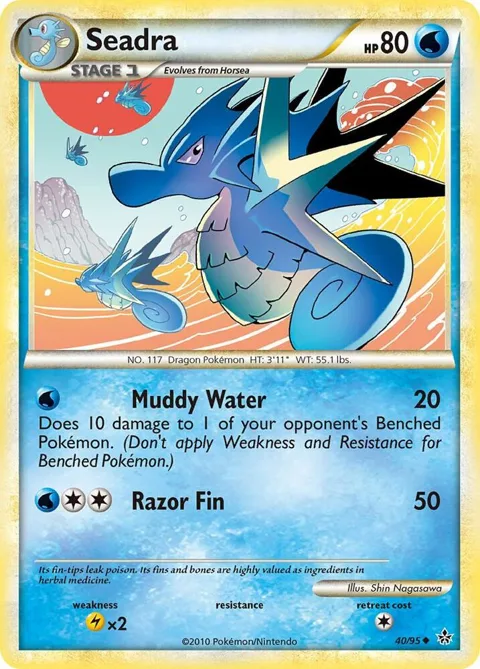Seadra #40/95 Pokémon card from Unleashed