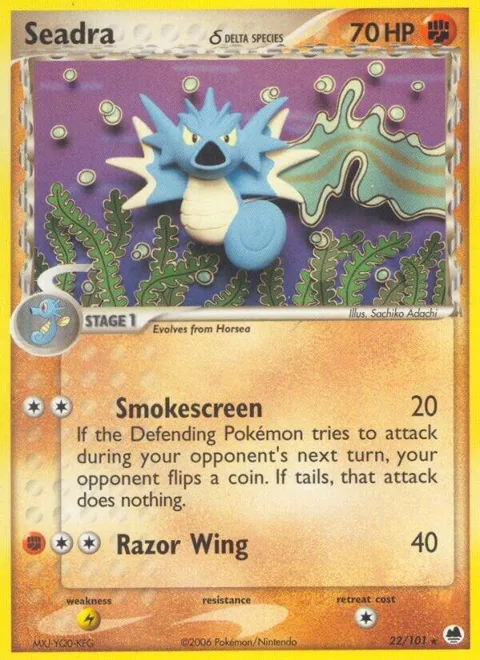 Seadra - 022/101 Delta Species #22/101 Reverse Holofoil Pokémon card from EX Dragon Frontiers