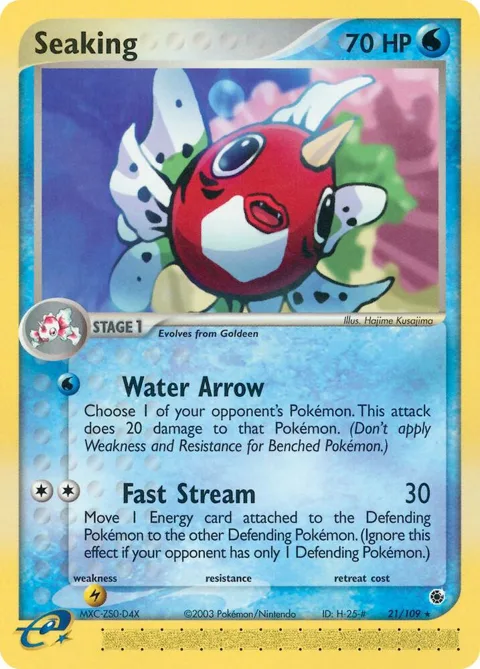 Seaking #21/109 Pokémon card from EX Ruby and Sapphire