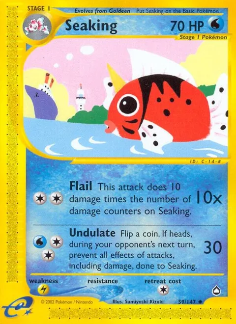 Seaking #059/147 Pokémon card from Aquapolis
