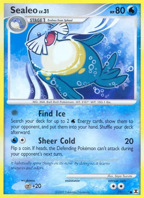 Sealeo #77/111 Pokémon card from Rising Rivals