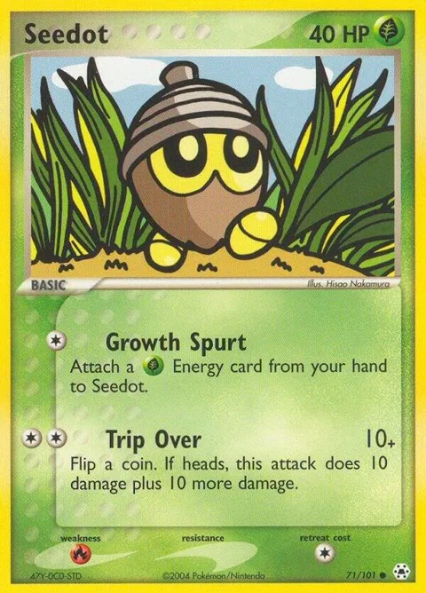 Seedot #71/101 Reverse Holofoil Pokémon card from EX Hidden Legends