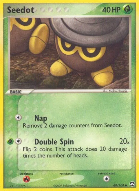Seedot #60/108 Pokémon card from EX Power Keepers