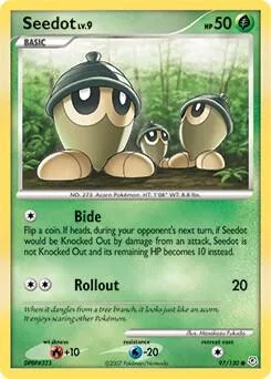 Seedot #97/130 Pokémon card from Diamond and Pearl