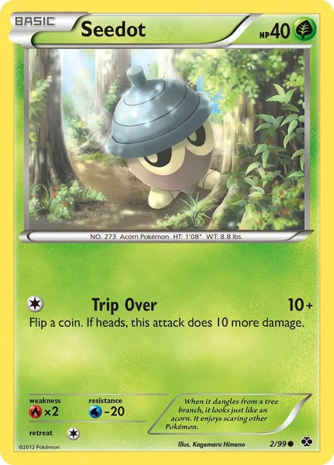 Seedot #2/99 Reverse Holofoil Pokémon card from Next Destinies