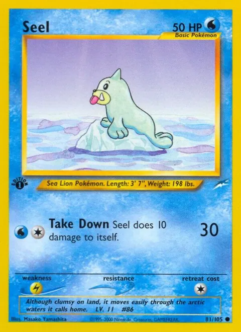 Seel #081/105 Unlimited Pokémon card from Neo Destiny