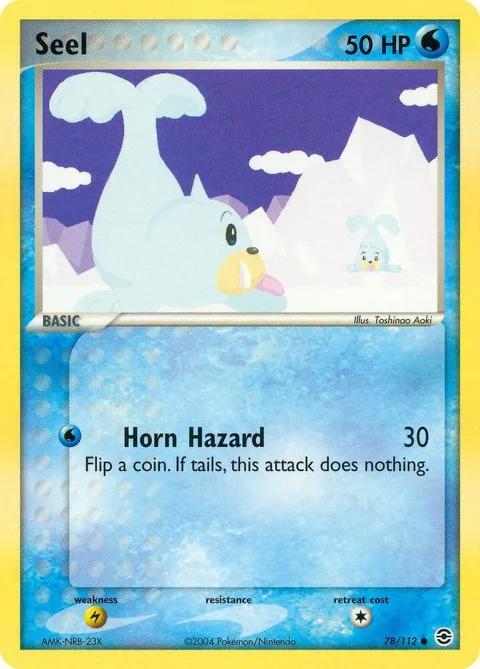 Seel #78/112 Pokémon card from EX FireRed & LeafGreen