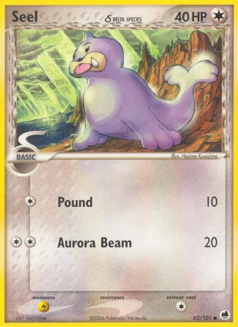 Seel Delta Species #62/101 Reverse Holofoil Pokémon card from EX Dragon Frontiers