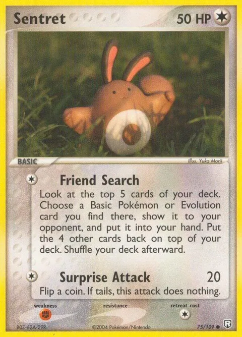Sentret #75/109 Reverse Holofoil Pokémon card from EX Team Rocket Returns