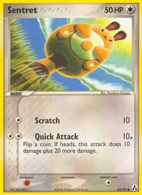 Sentret #62/92 Reverse Holofoil Pokémon card from EX Legend Maker