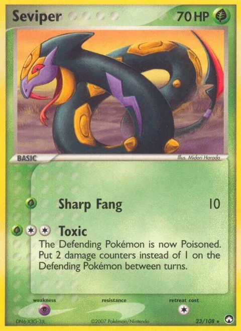 Seviper #23/108 Pokémon card from EX Power Keepers