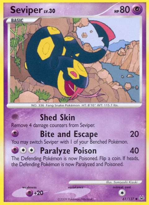 Seviper #61/127 Pokémon card from Platinum