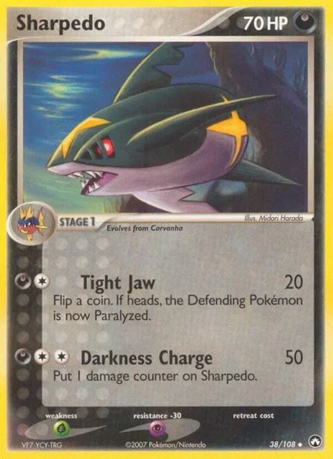 Sharpedo #38/108 Pokémon card from EX Power Keepers