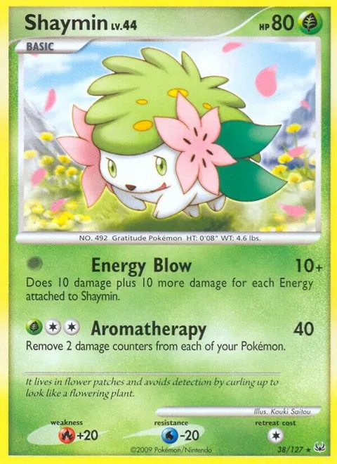 Shaymin 38 #38/127 Pokémon card from Platinum