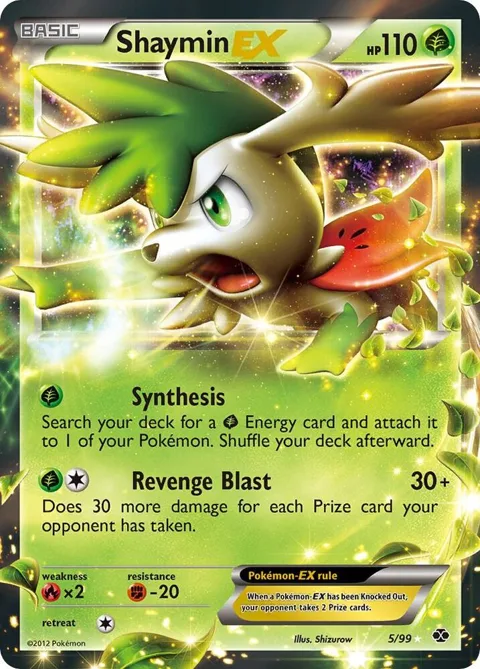 Shaymin EX #5/99 Holofoil Pokémon card from Next Destinies