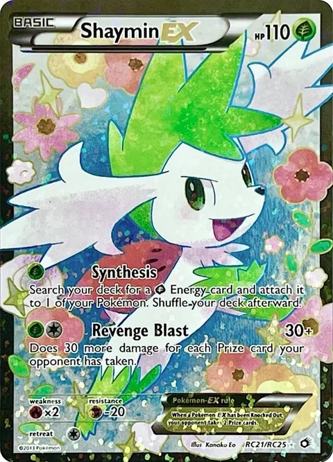 Shaymin EX Full Art #RC21/RC25 Holofoil Pokémon card from Legendary Treasures: Radiant Collection