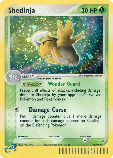 Shedinja #11/97 Reverse Holofoil Pokémon card from EX Dragon