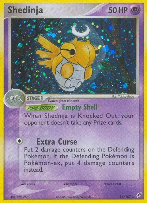 Shedinja #14/107 Pokémon card from EX Deoxys