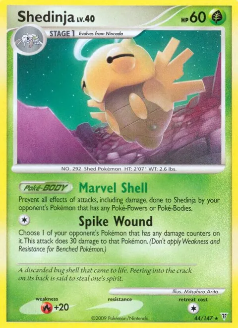 Shedinja #44 Pokémon card from Supreme Victors