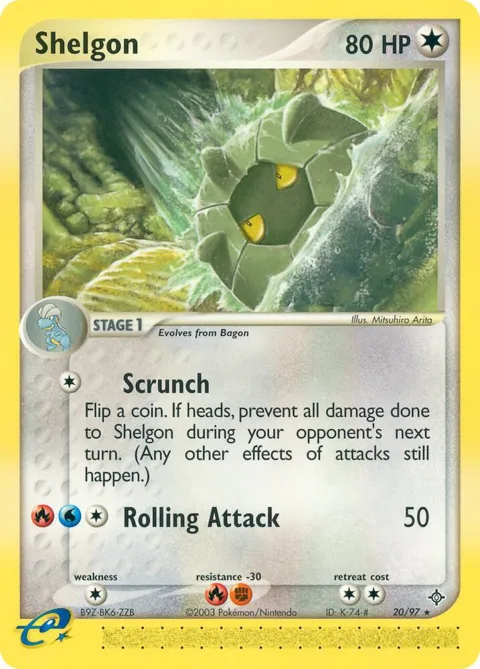 Shelgon #20/97 Reverse Holofoil Pokémon card from EX Dragon