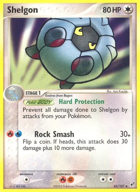 Shelgon #45/107 Pokémon card from EX Deoxys