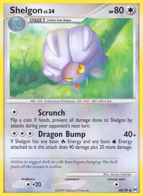 Shelgon #48/99 Pokémon card from Arceus