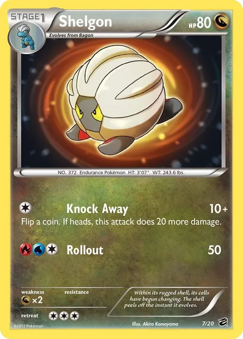 Shelgon #7/20 Holofoil Pokémon card from Dragon Vault