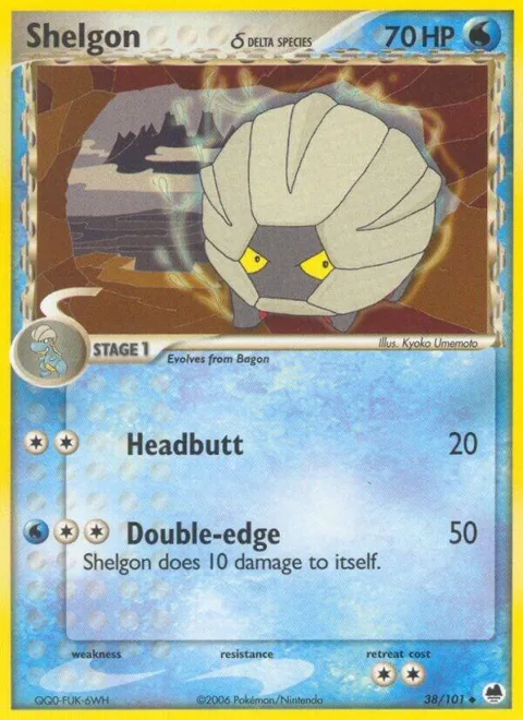 Shelgon Delta Species #38/101 Pokémon card from EX Dragon Frontiers