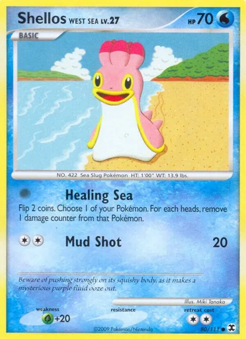 Shellos West Sea #80/111 Pokémon card from Rising Rivals
