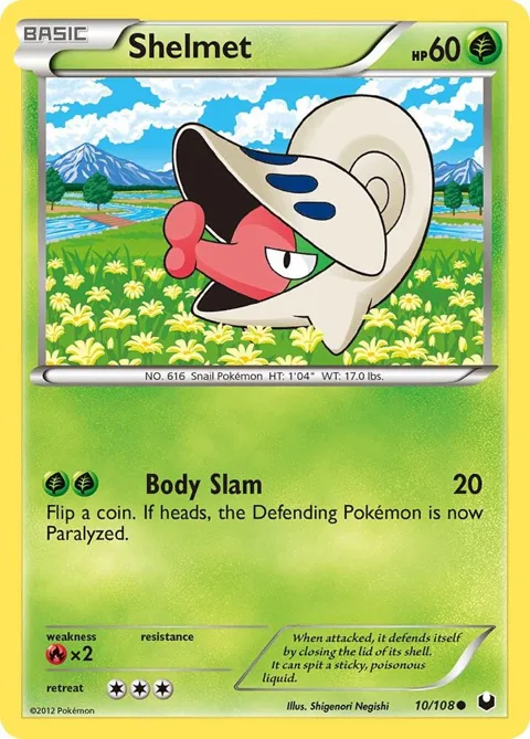 Shelmet #10/108 Pokémon card from Dark Explorers