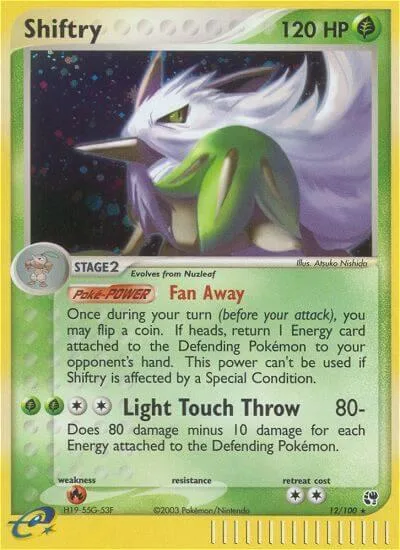 Shiftry #12/100 Holofoil Pokémon card from EX Sandstorm