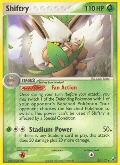 Shiftry #25/107 Pokémon card from EX Deoxys