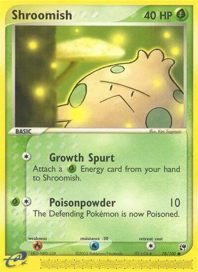 Shroomish #78/100 Reverse Holofoil Pokémon card from EX Sandstorm