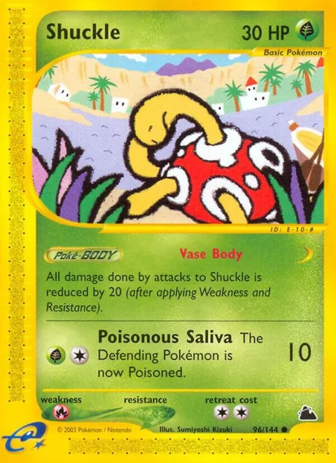Shuckle #096/144 Pokémon card from Skyridge