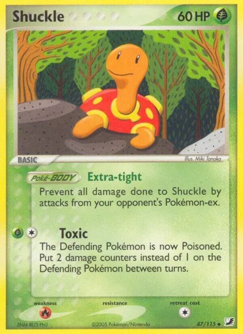 Shuckle #47/115 Reverse Holofoil Pokémon card from EX Unseen Forces