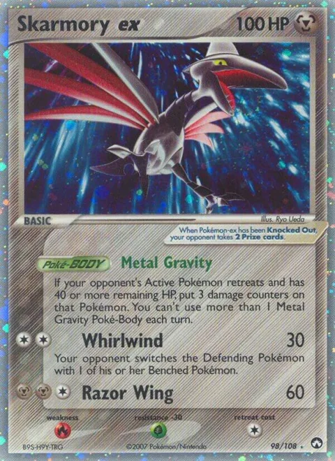 Skarmory ex #98/108 Holofoil Pokémon card from EX Power Keepers