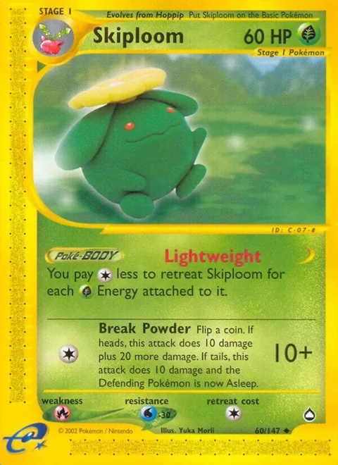 Skiploom #060/147 Pokémon card from Aquapolis