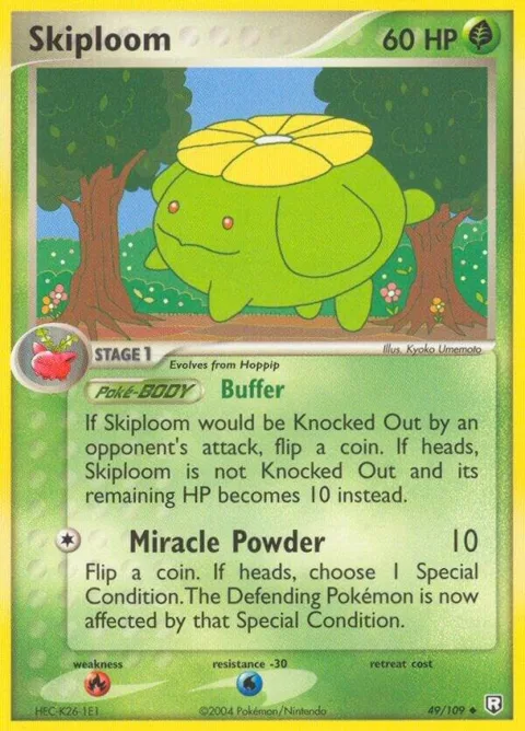 Skiploom #49/109 Reverse Holofoil Pokémon card from EX Team Rocket Returns