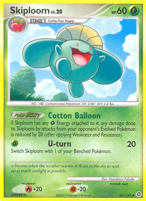 Skiploom #65/132 Pokémon card from Secret Wonders