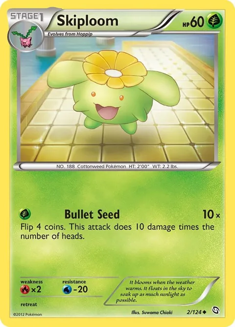 Skiploom #2/124 Pokémon card from Dragons Exalted