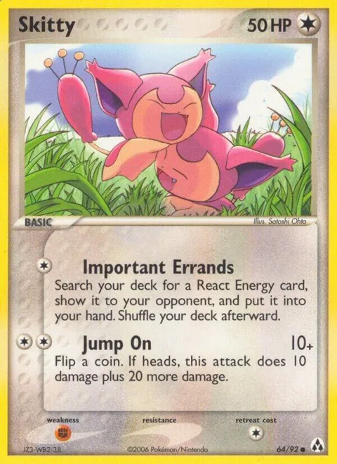 Skitty #64/92 Pokémon card from EX Legend Maker