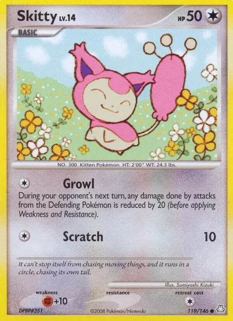 Skitty #119/146 Reverse Holofoil Pokémon card from Legends Awakened