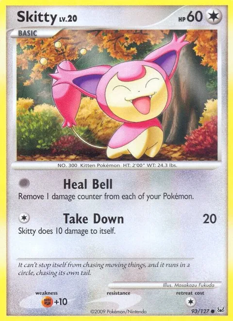 Skitty #93/127 Pokémon card from Platinum