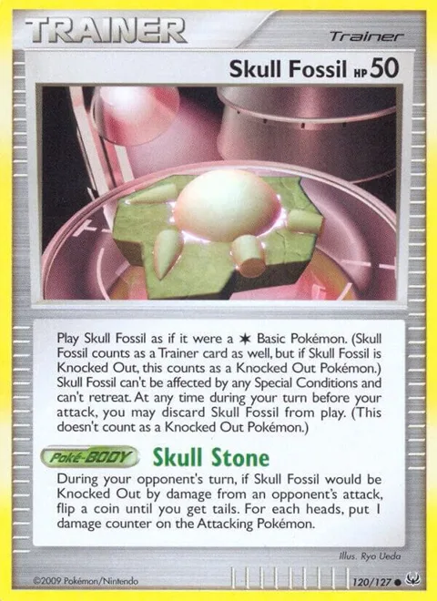 Skull Fossil #120/127 Reverse Holofoil Pokémon card from Platinum