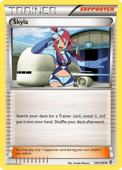 Skyla #134/149 Pokémon card from Boundaries Crossed