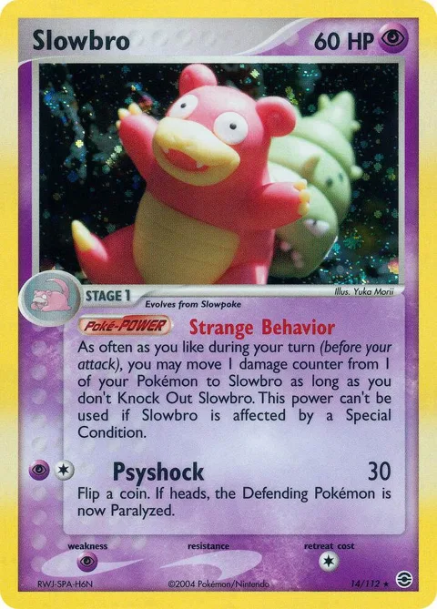 Slowbro #14/112 Holofoil Pokémon card from EX FireRed & LeafGreen