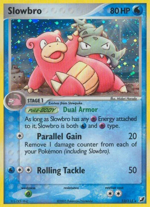 Slowbro #13/115 Holofoil Pokémon card from EX Unseen Forces